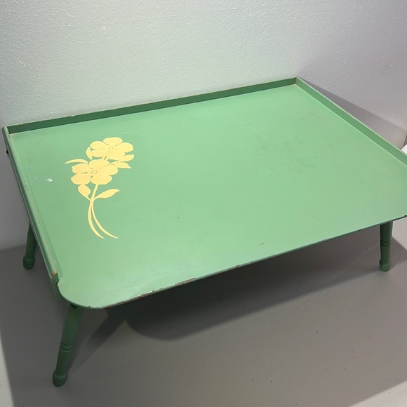 VTG 1940’s TV BED BREAKFAST TRAY 20”x 15”x 8.5” Folding Wood~The Golden Rule~USA - Picture 1 of 15